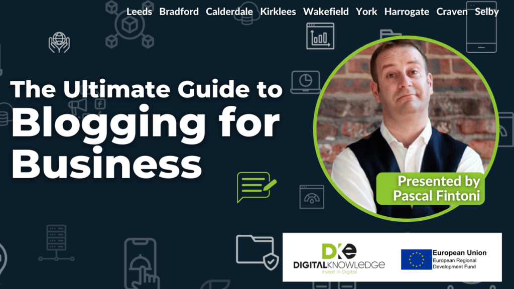 The Ultimate Guide to Blogging for Business with Pascal Fintoni.